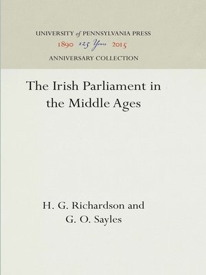 cover image of The Irish Parliament in the Middle Ages